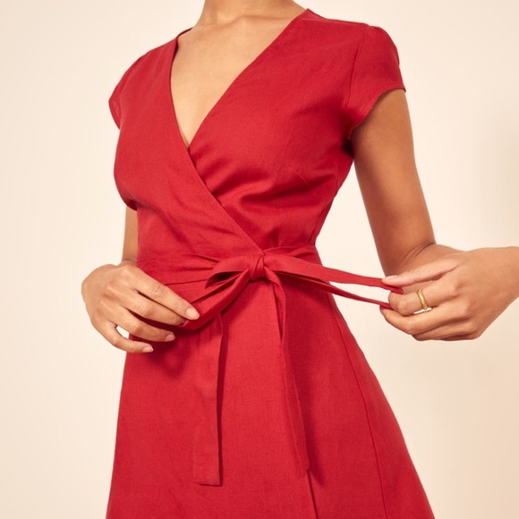 Reformation Rodin Dress (Red) - Picture 2 of 16